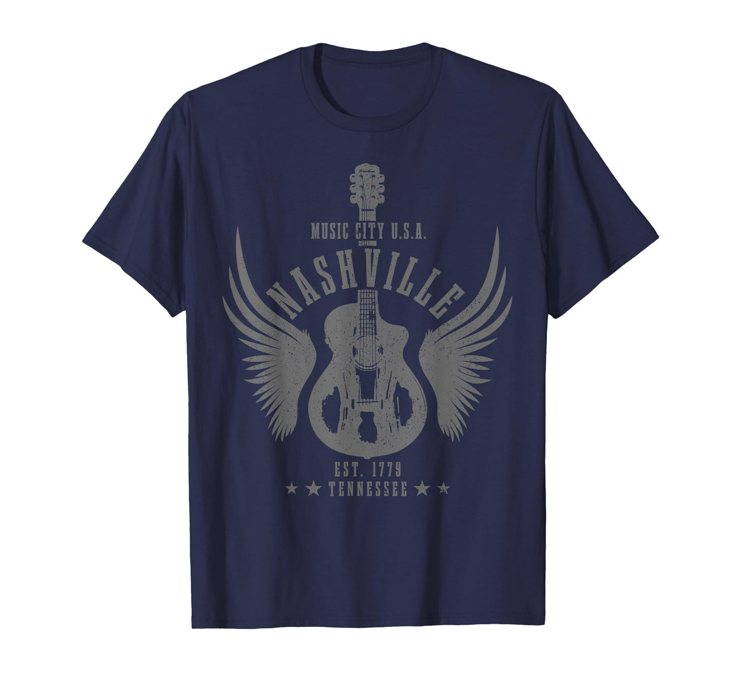 Nashville Guitar TN Tennessee Country Music City Vintage T-Shirt