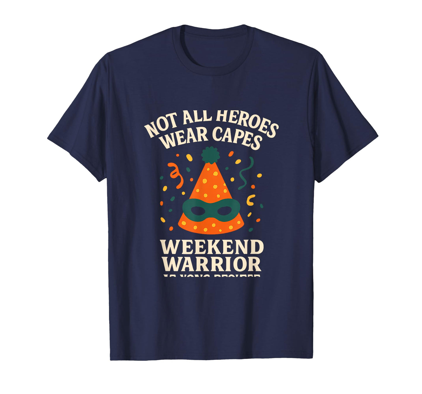 Weekend Warrior Superhero Party Graphic Print T-Shirt