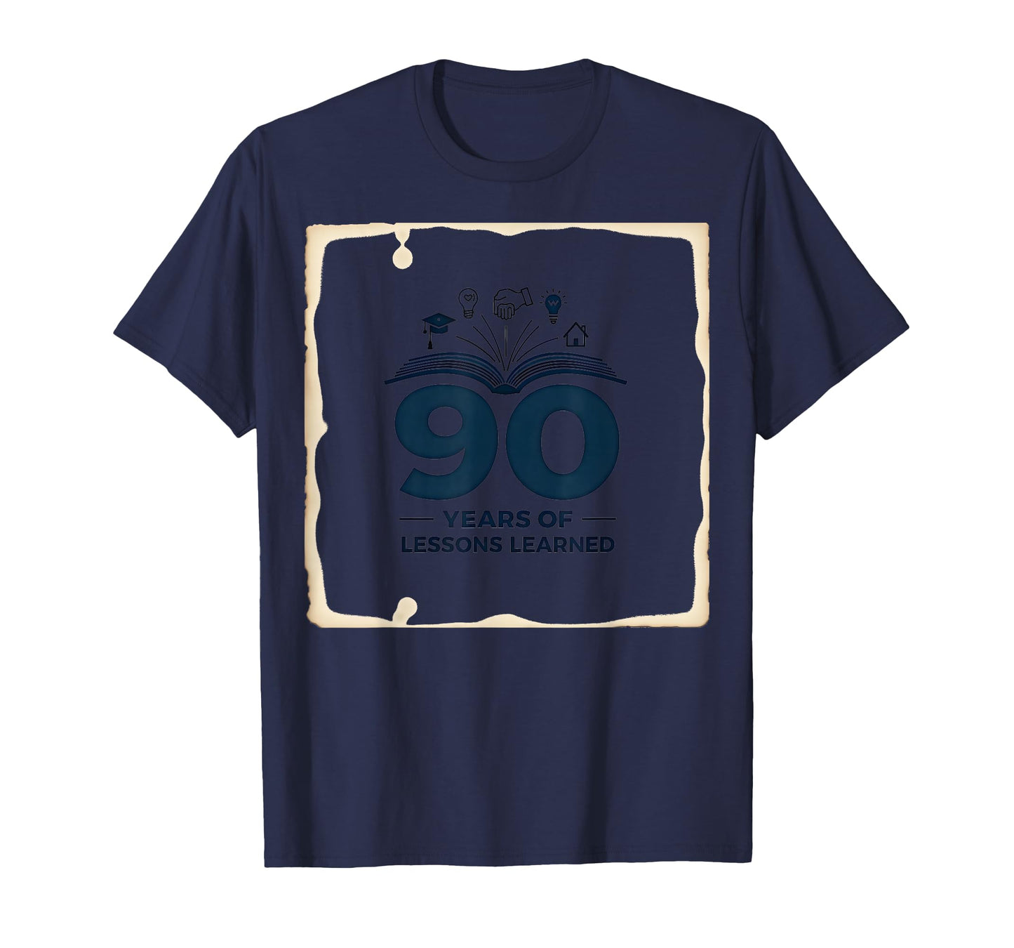 90 Years of Lessons: Meaningful Birthday Gift T-Shirt