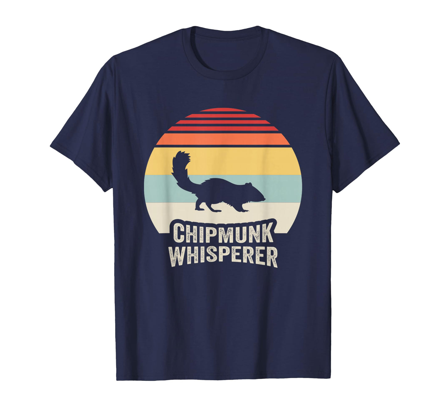 Chipmunk Whisperer Retro Sunset Animal T-Shirt