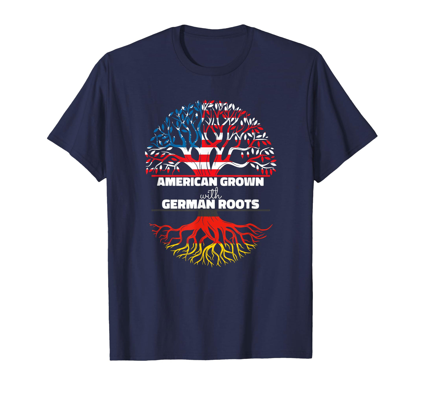 American Grown With German Roots Half Usa Germany Flag Dutch T-Shirt