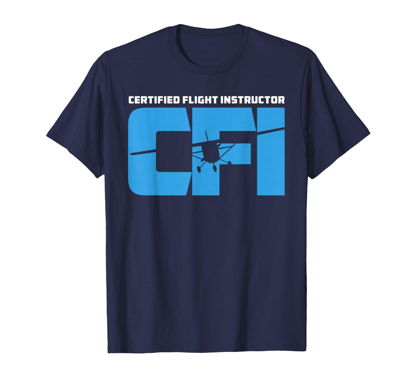 Certified Flight Instructor CFI Airplane Silhouette Design T-Shirt