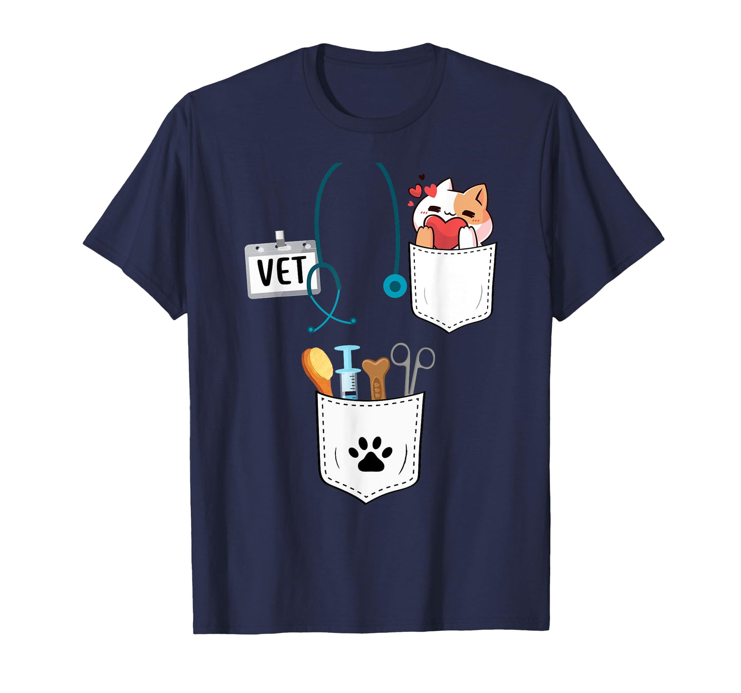 Vet Tech Veterinarian Halloween Costume For Adult Kids Women T-Shirt