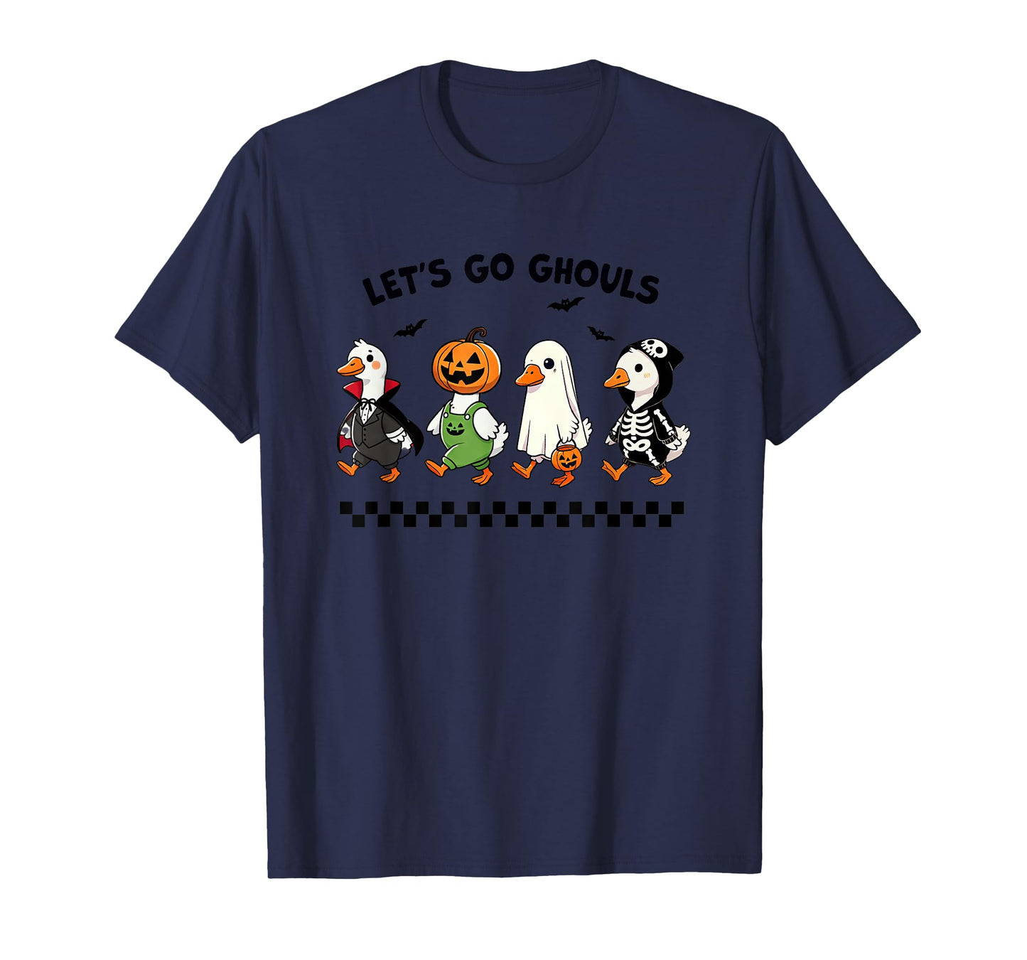 Let's Go Ghouls Duck Halloween Theme T-Shirt