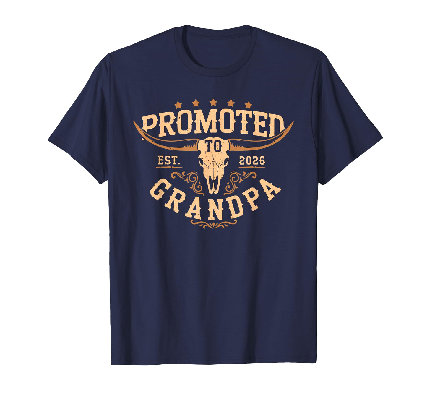 Promoted to Grandpa Est 2026 Cowboy First Time Grandpa 2026 T-Shirt