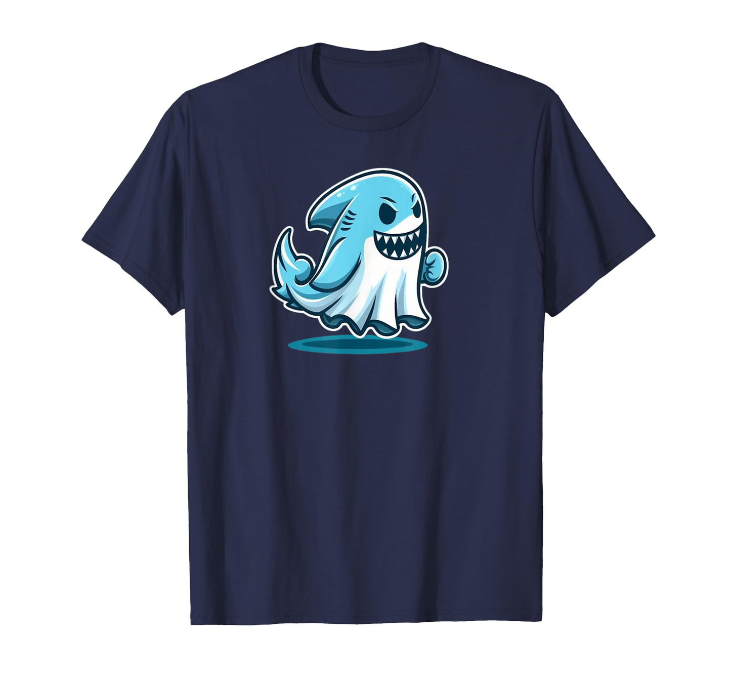 Shark Ghost Halloween Costume T-Shirt