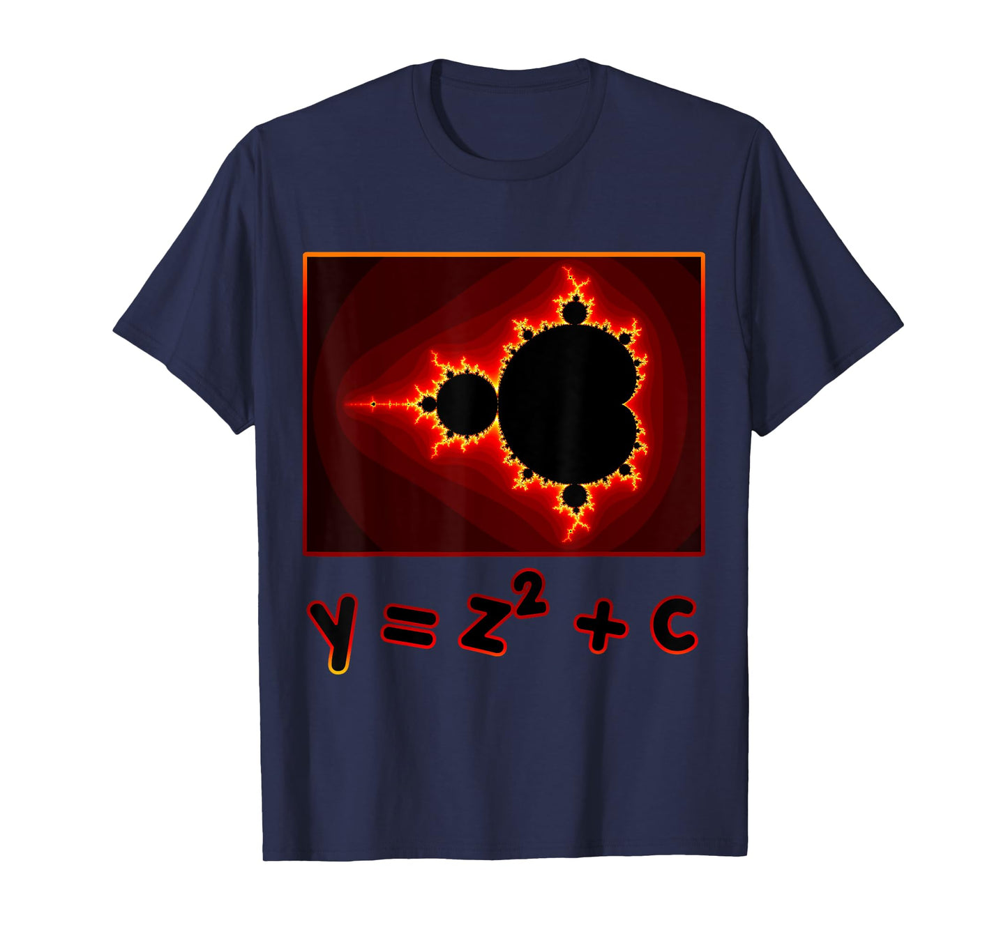 Fractal Mandelbrot set complex numbers equation retro. T-Shirt