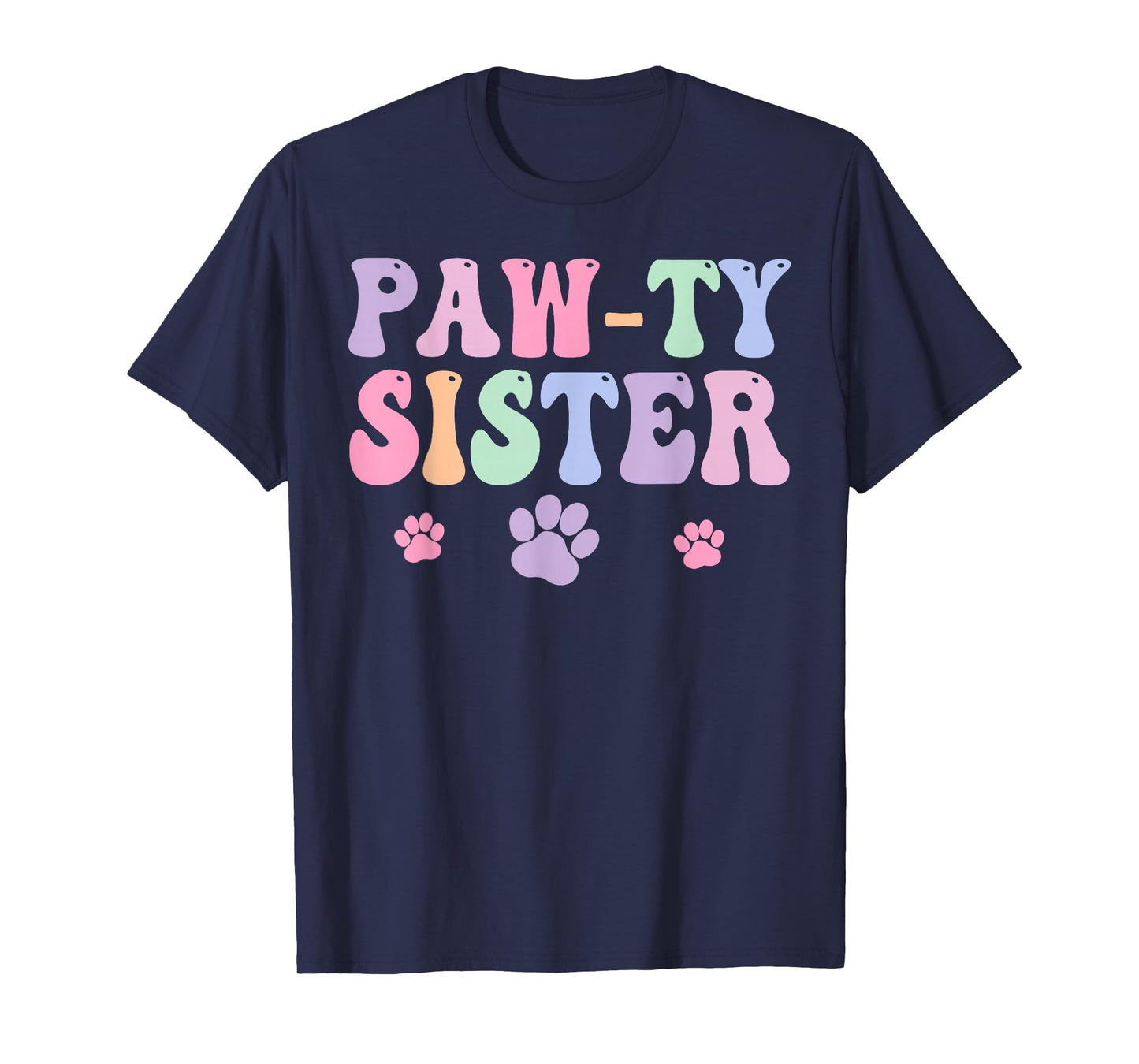 Let's Pawty Girl Sister Puppy Dog Party Birthday Girl Family T-Shirt