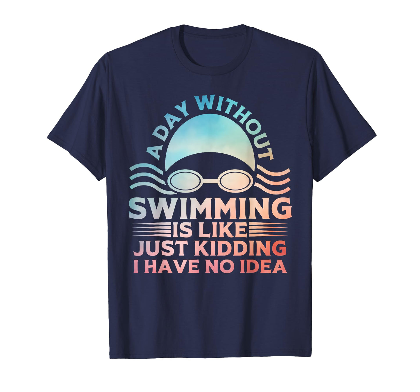 Funny Swimming Art For Men Women Swim Team Coach Swimmer T-Shirt
