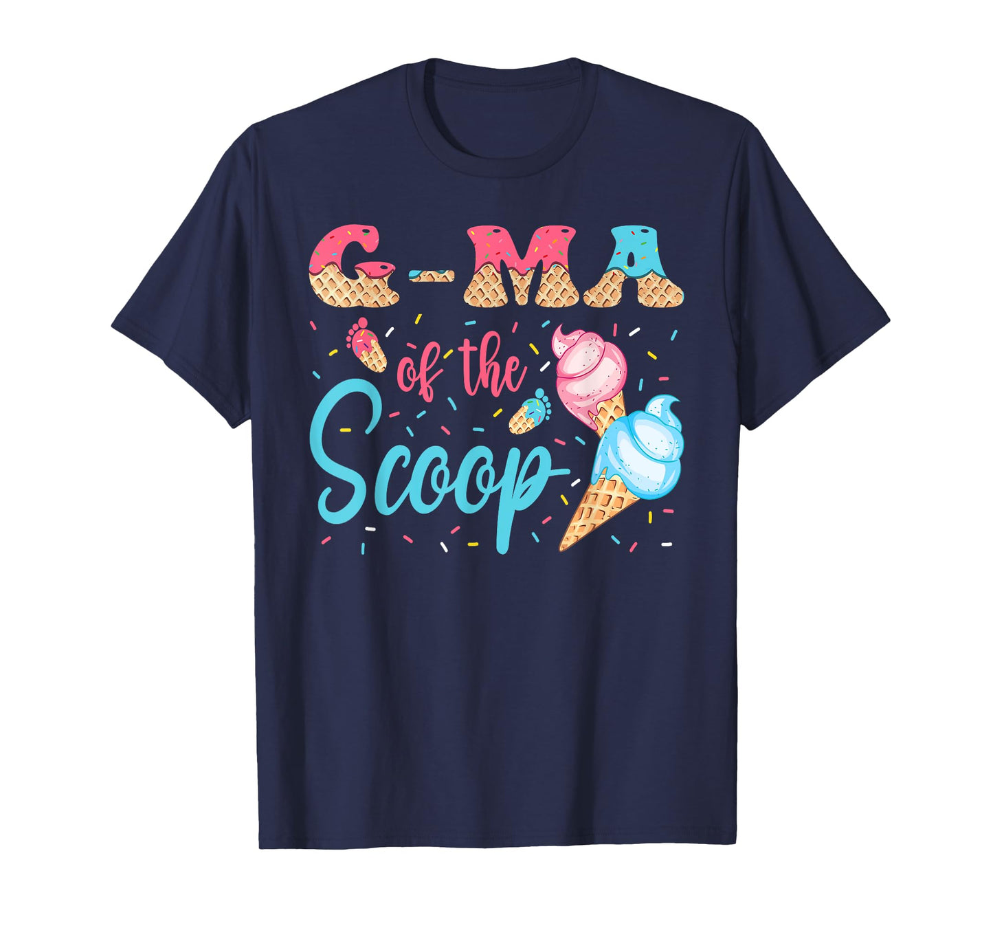 G-Ma Of The Scoop Ice Cream Gender Reveal Baby Shower T-Shirt