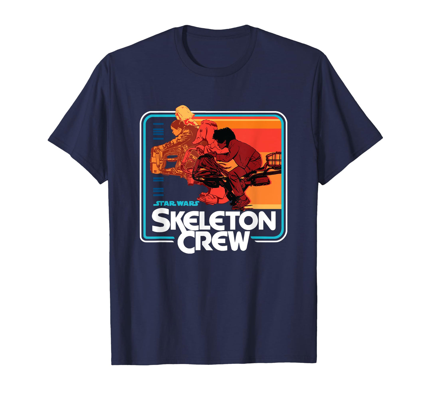 Star Wars Skeleton Crew Vintage Sunset Speeders T-Shirt