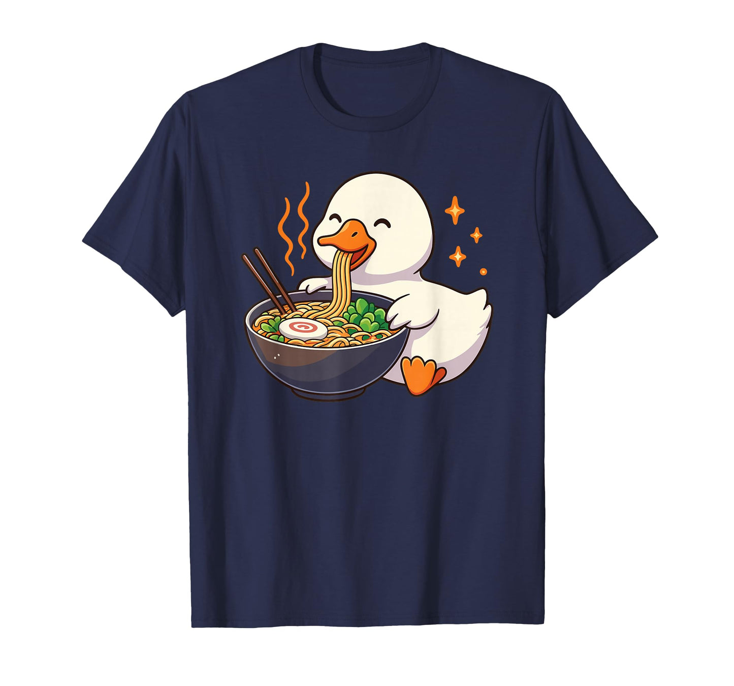 Goose with Noodles Ramen Kawaii Goose T-Shirt