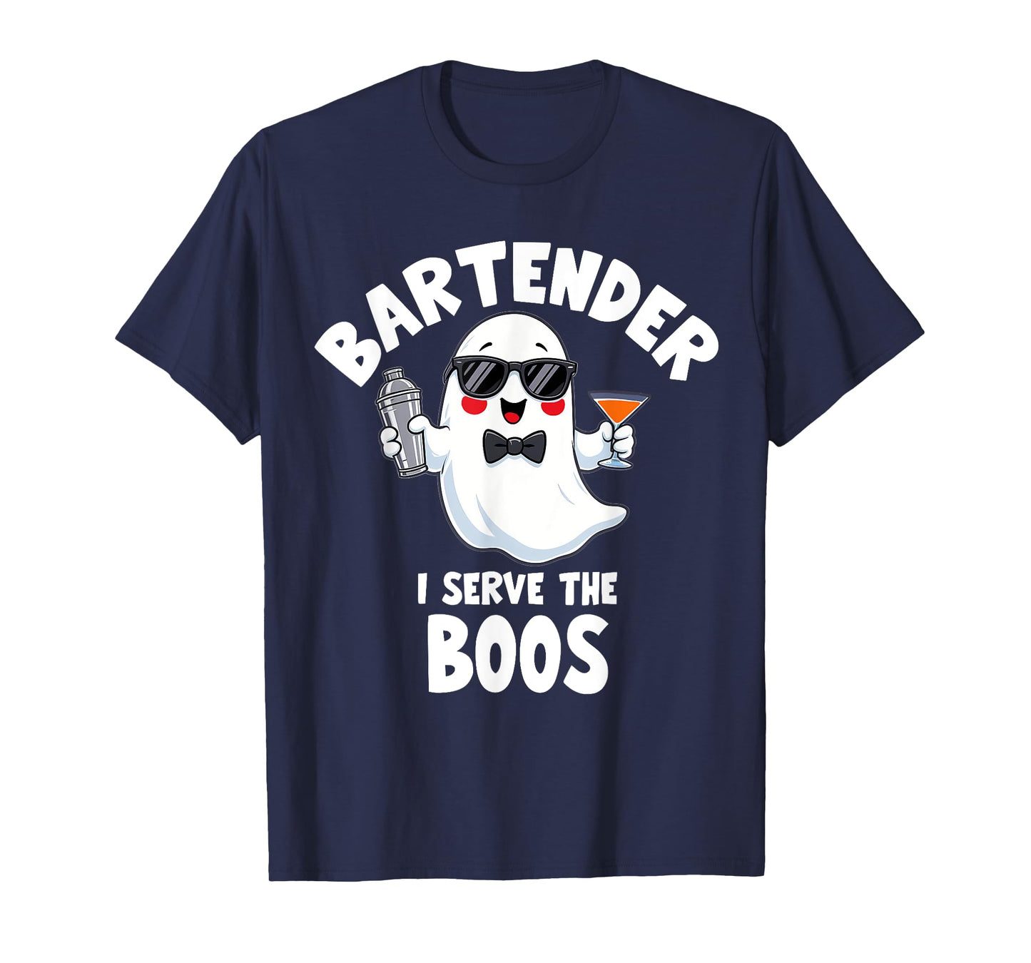 Bartender Halloween Costume I Serve The Boos Men Women T-Shirt