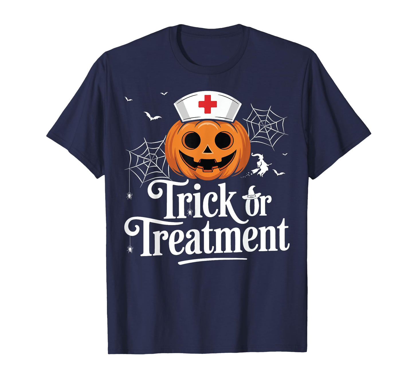 Trick Or Treatment Nursing Spooky Nurse Halloween Costume T-Shirt