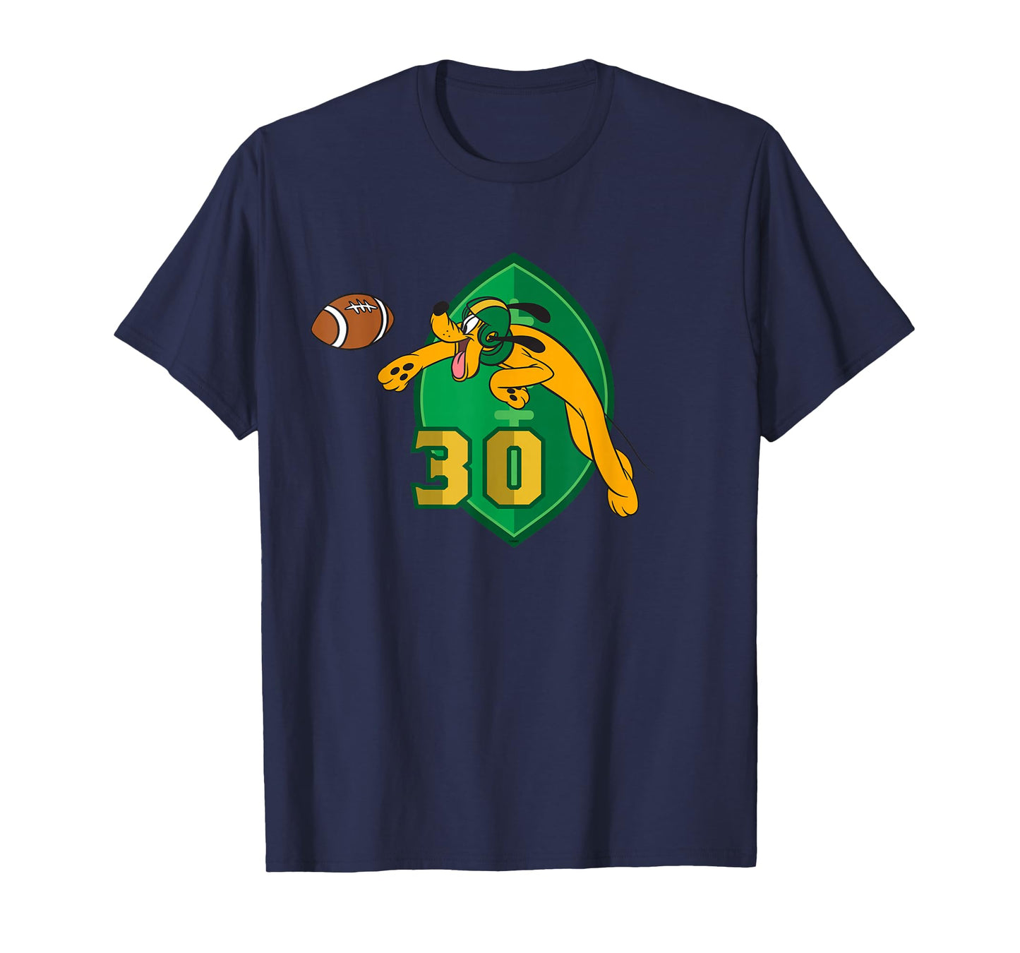 Disney Pluto #30 Football Catch Sports T-Shirt
