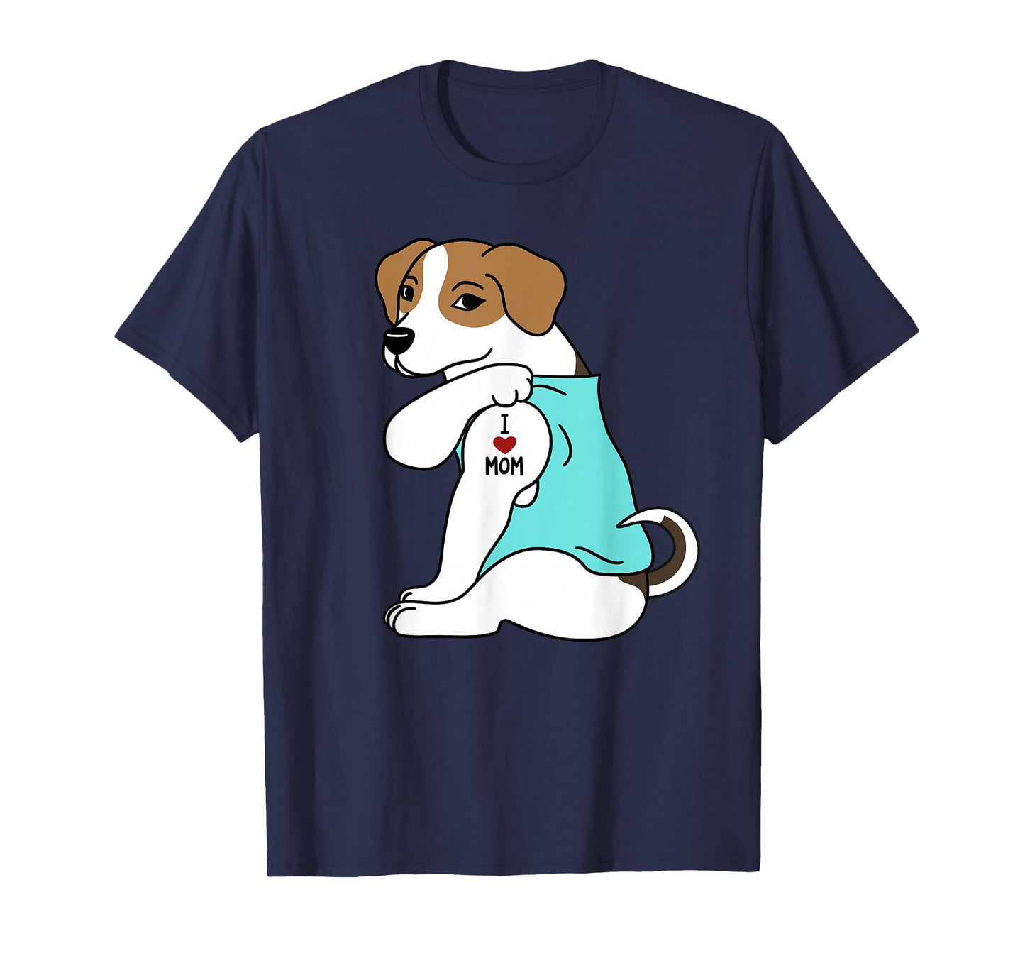 I Love Mom Tattoo Jack Russell Terrier Mother's Day Dog T-Shirt