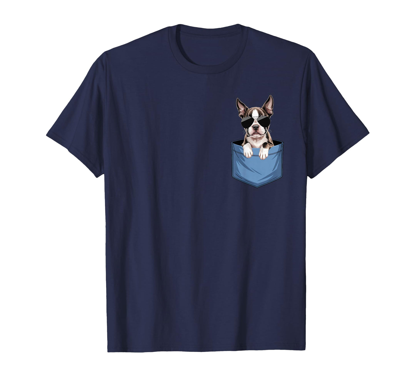 Cute Pocket Boston Terrier Lover Dog Mom T-Shirt
