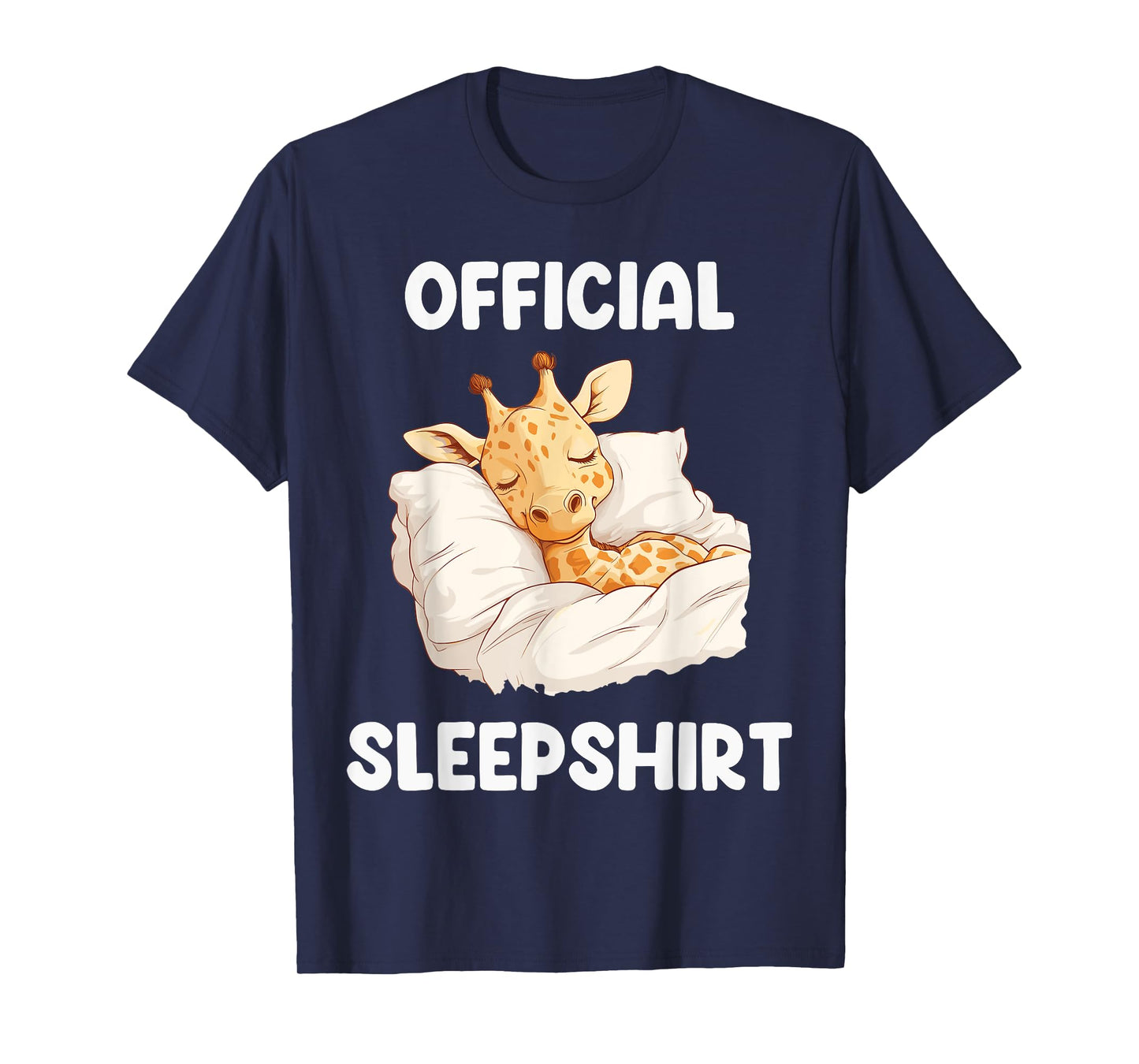 Official Sleepshirt Sleeping Giraffe Animal Lovers Pajama T-Shirt