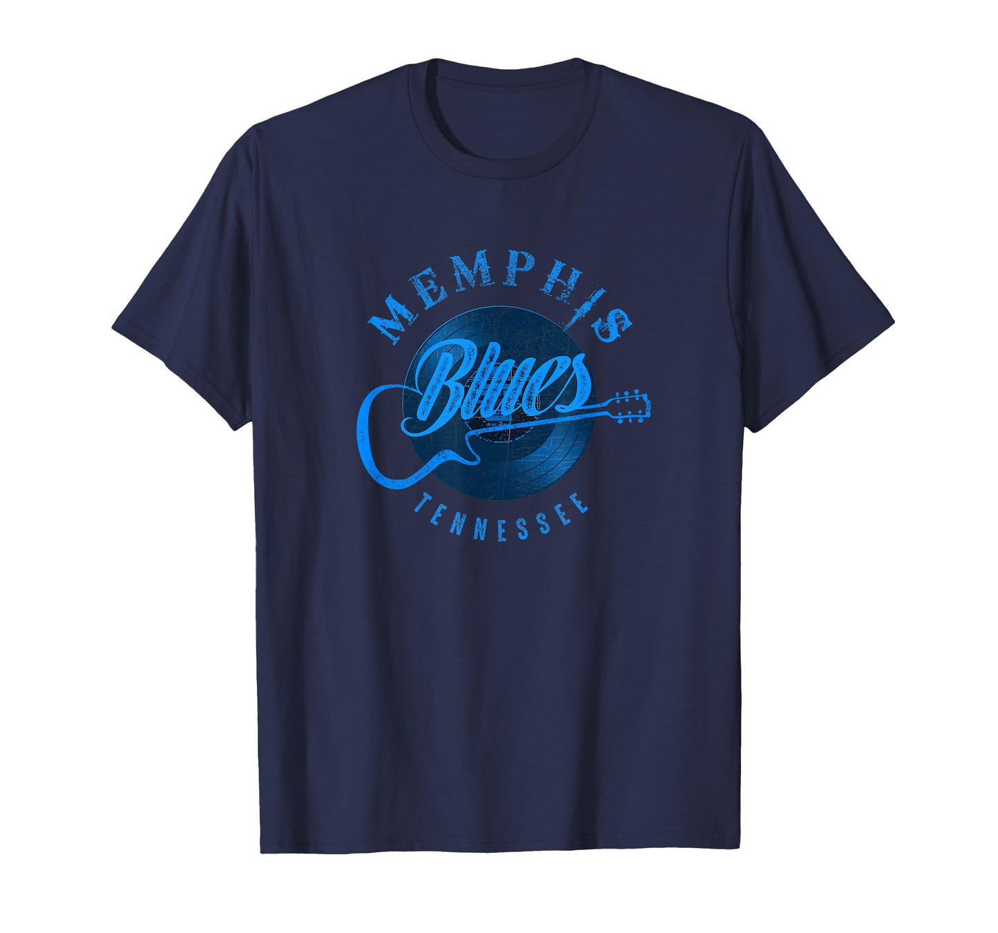 Memphis Blues Music Blue Guitar Vintage T-shirt T-Shirt