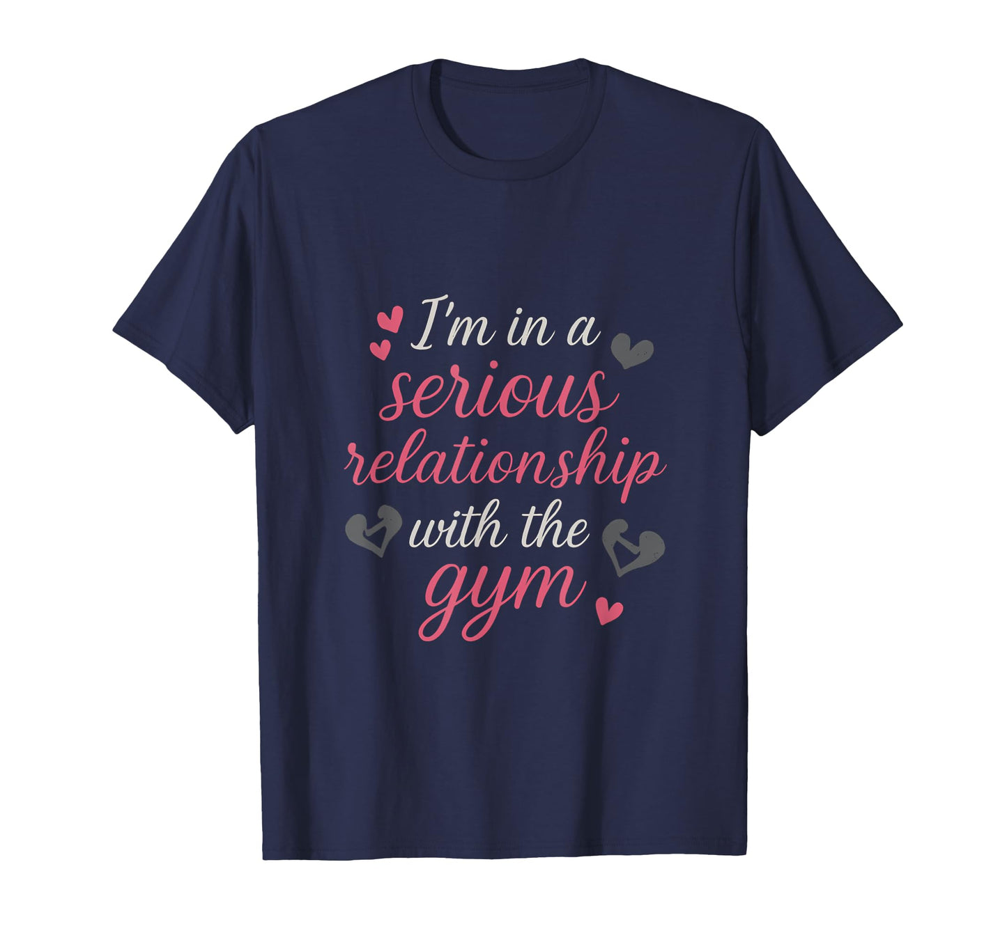 Serious Gym Romance Heart Dumbbell Relationship Graphic T-Shirt