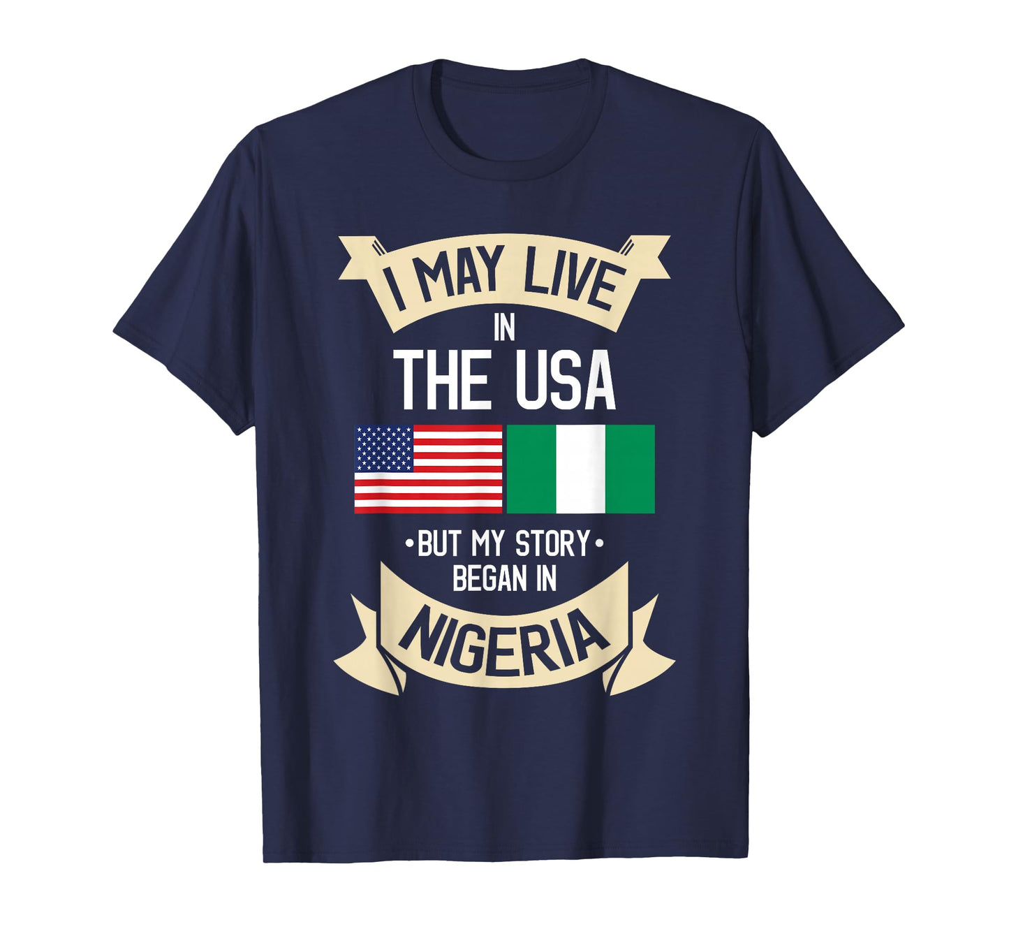 Nigeria American Flag USA Nigerian Roots Gifts T-Shirt