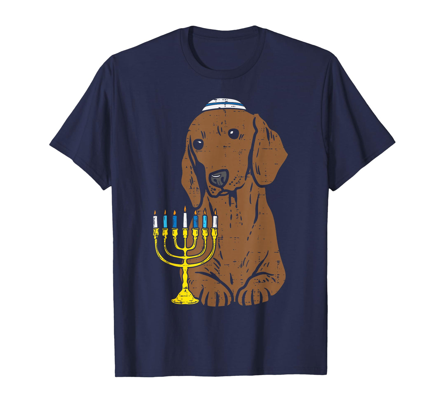 Jewish Dachshund Wiener Dog Hanukkah Pajamas Chanukah PJs T-Shirt