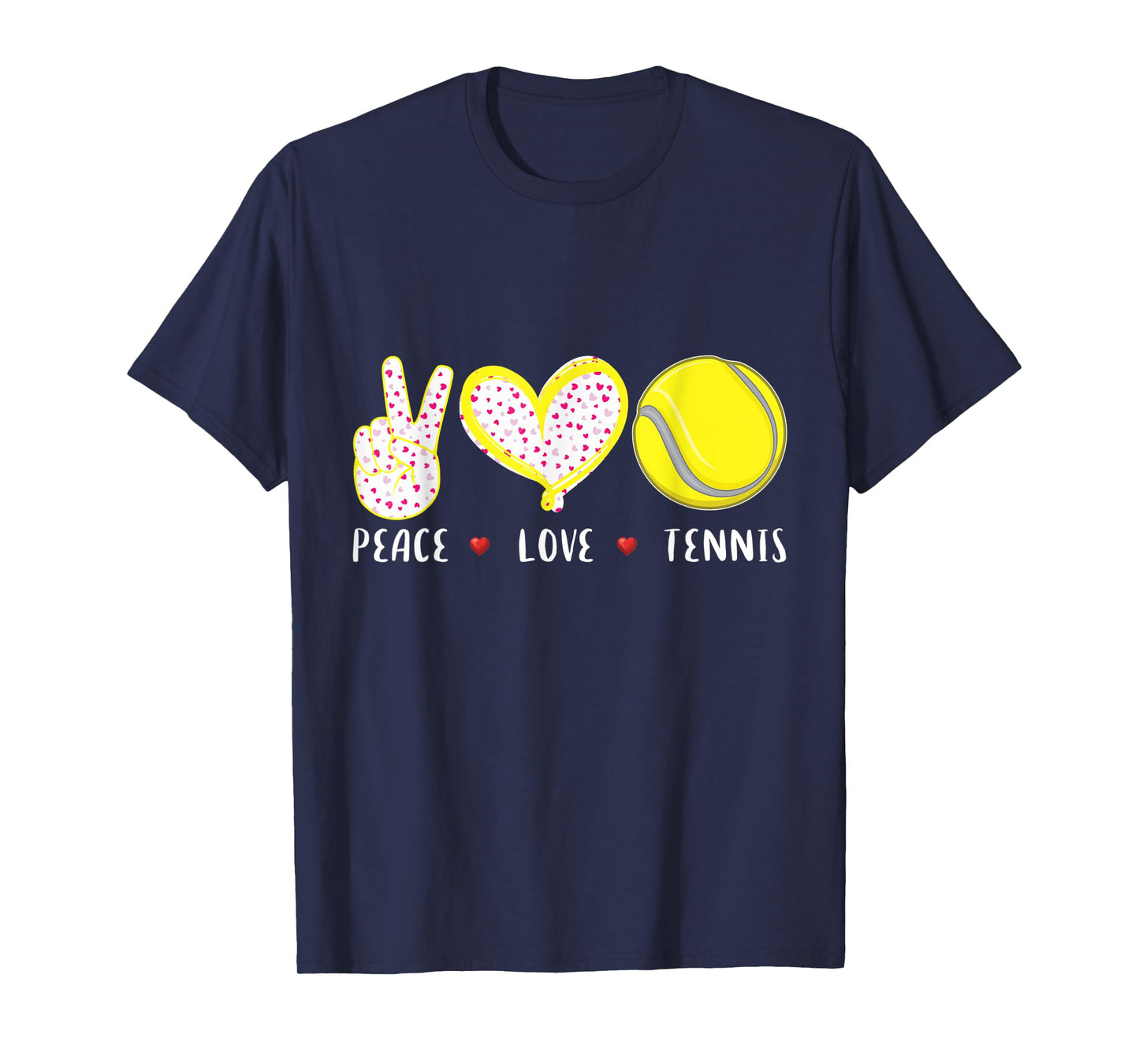 peace love tennis gifts for girls boys kids women men coach T-Shirt