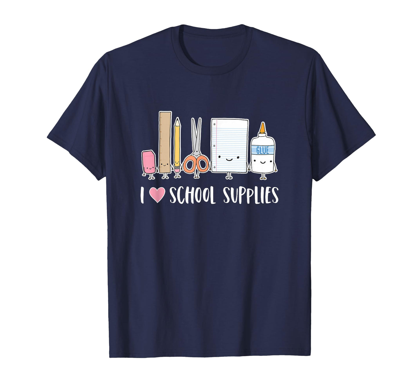 I Love School Supplies Teacher Shirt T-Shirt