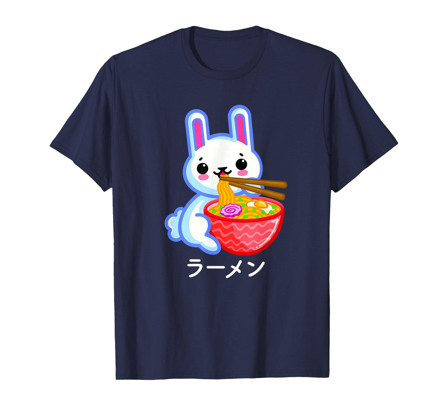 Rabbit Ramen Noodles Cute Bunny Lover Kawaii Japanese Anime T-Shirt