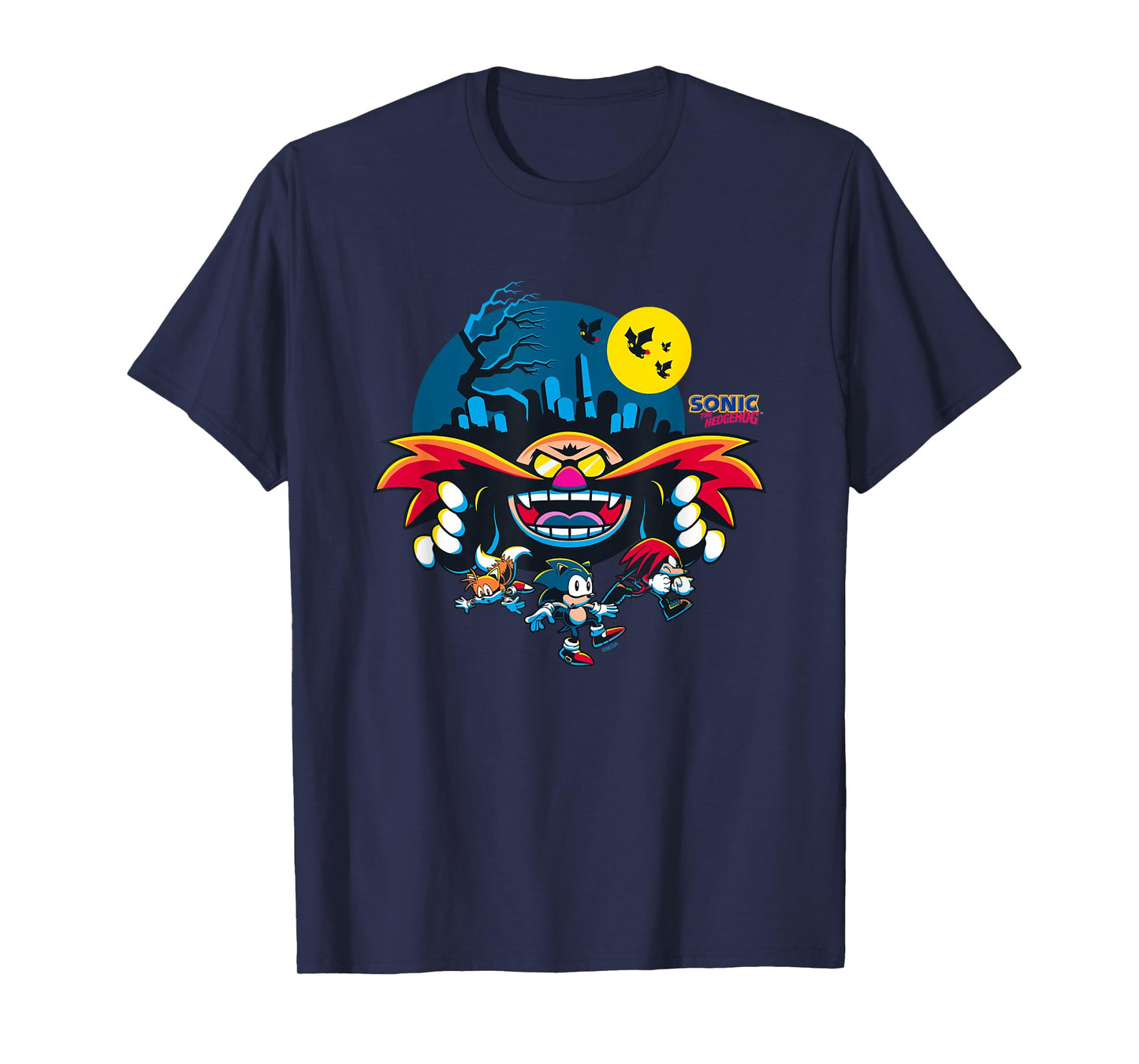 Sonic The Hedgehog Halloween Friends Haunted By Eggman T-Shirt