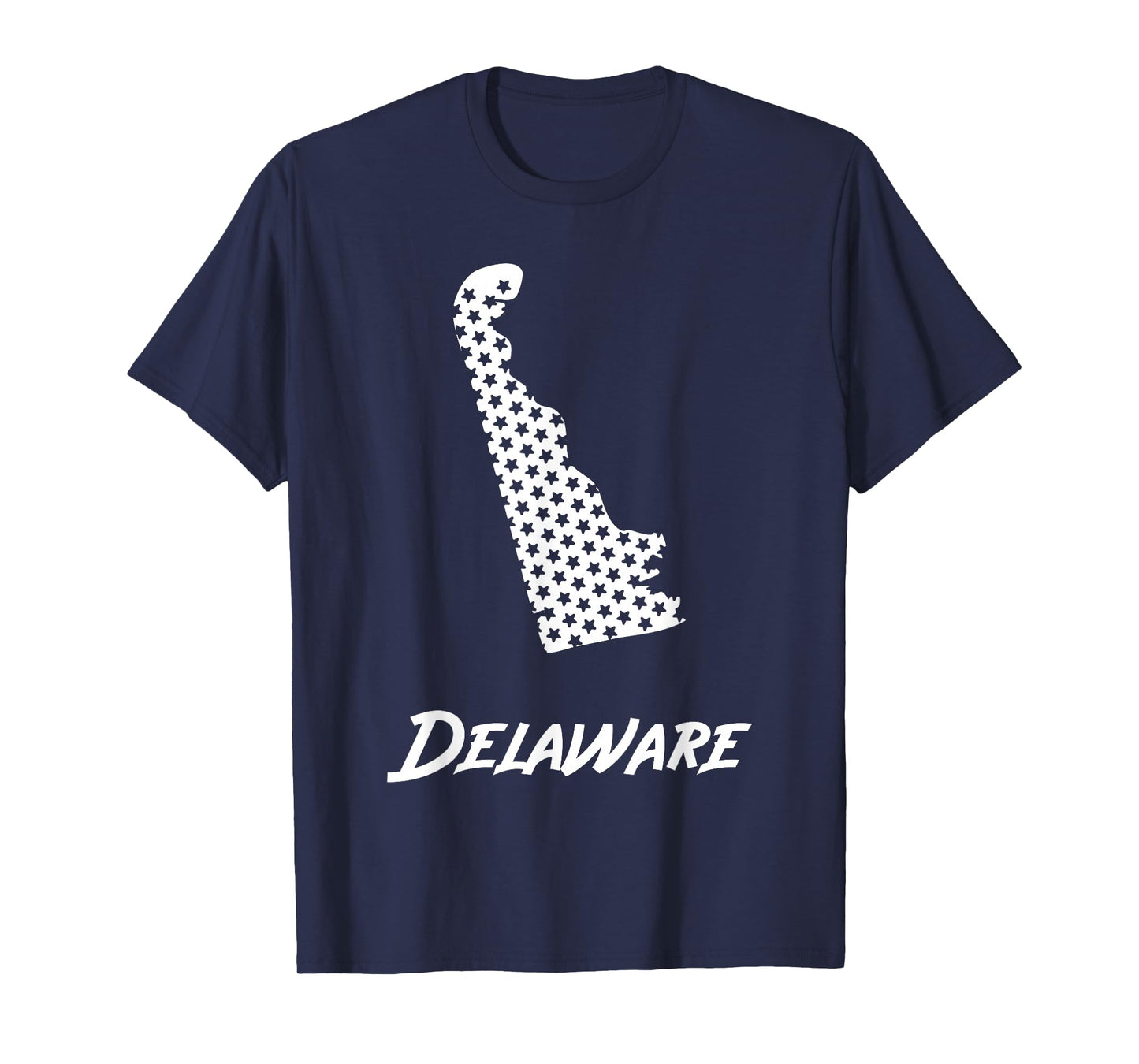 Delaware USA State Outline Stars Vintage Retro Design T-Shirt