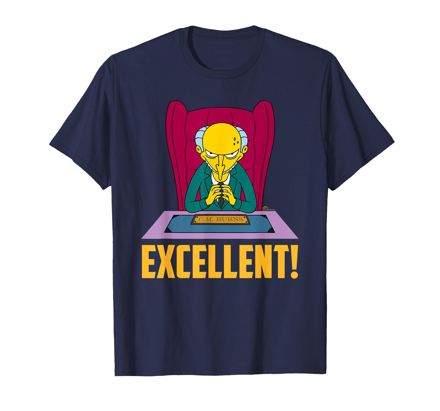 The Simpsons Mr. Burns at Desk Excellent T-Shirt