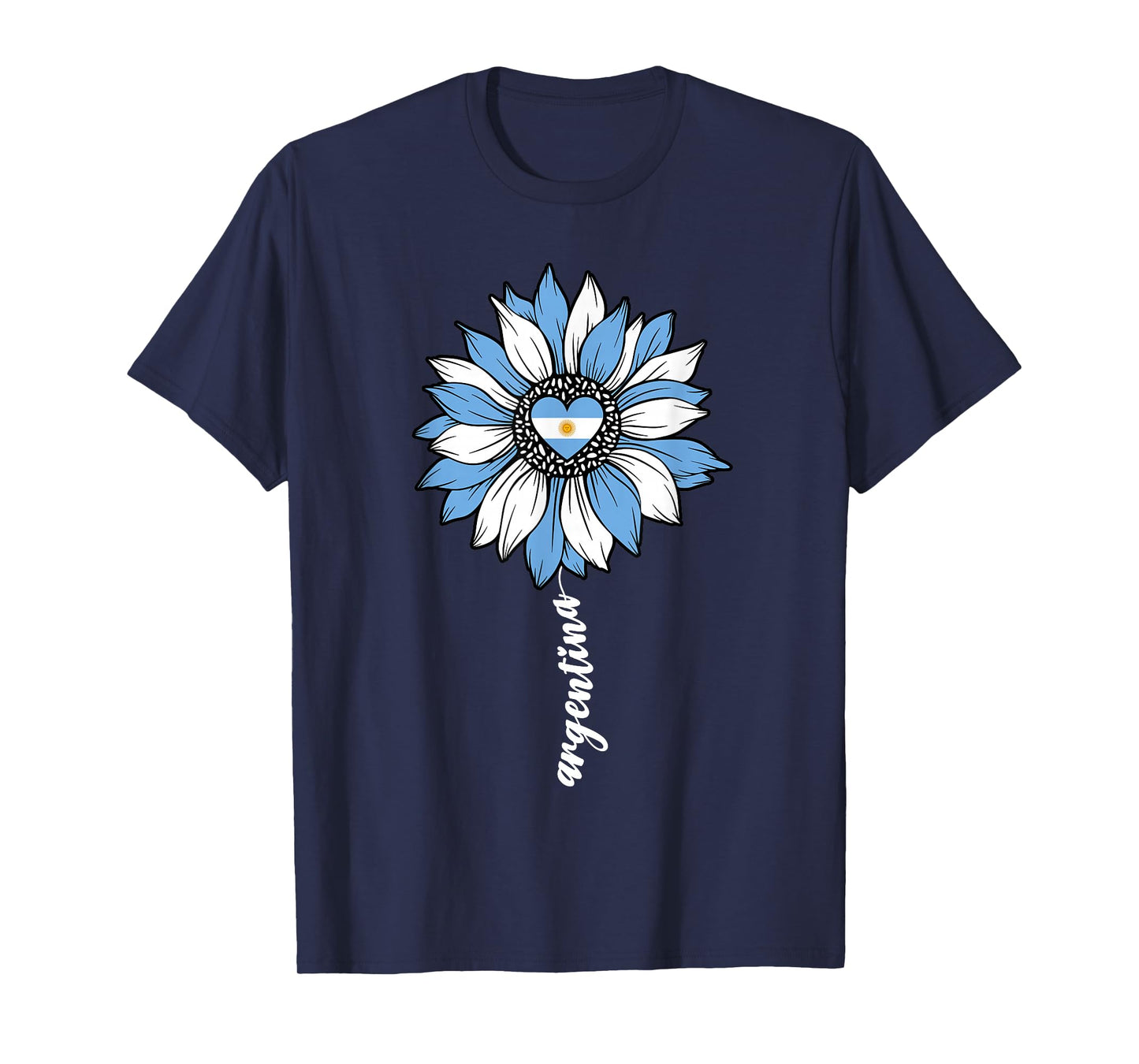 Argentina Sunflower Argentinian Girl For Women Girls Flag T-Shirt