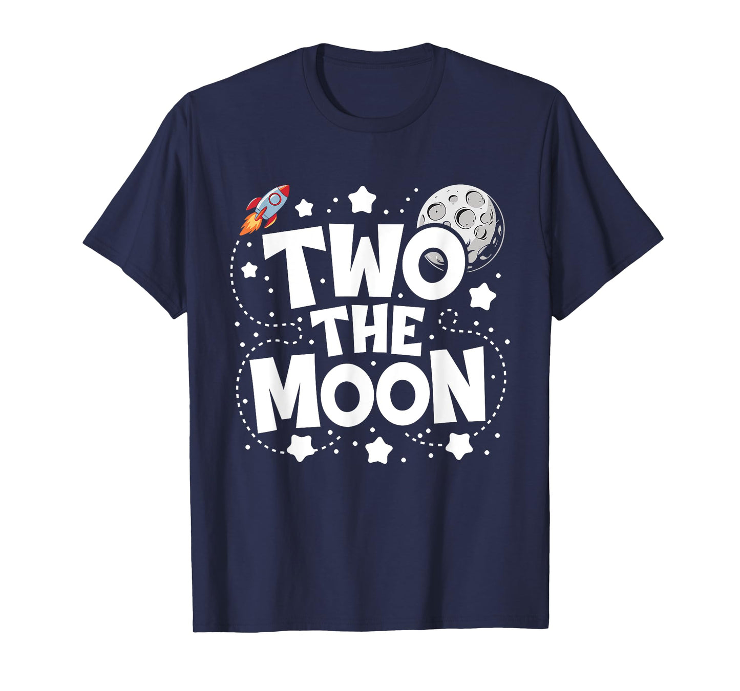 Two The Moon 2nd Birthday Girl Boy 2 Year Old Toddler T-Shirt