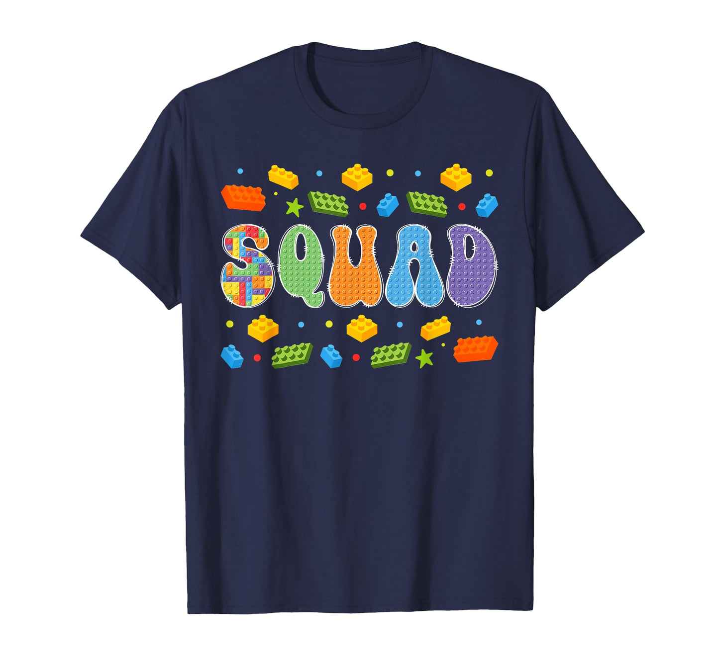Squad Building Bricks Block Master Builder Matching T-Shirt