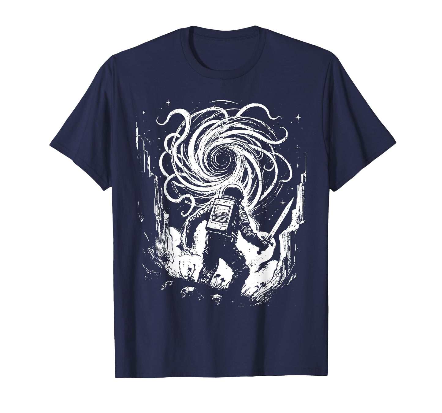 Void Vintage Astronaut Defender - Fighting Monster In Space T-Shirt