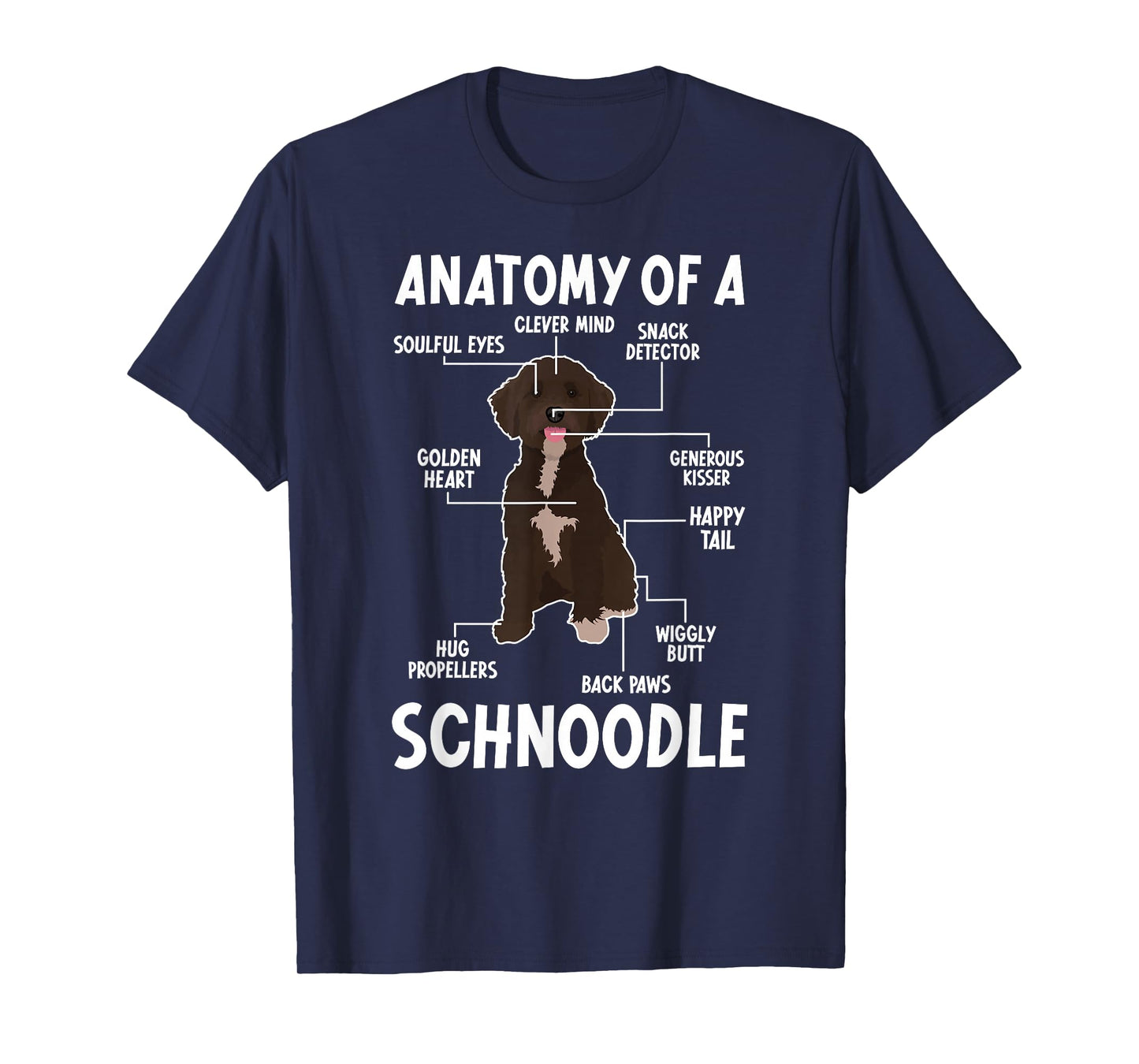 Anatomy Of A Schnoodle Dog Schnoodle Owner Schnoodle Dad T-Shirt