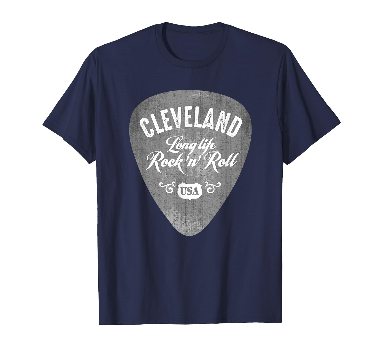 Cleveland Rock And Roll USA Guitar Pick Vintage T-Shirt