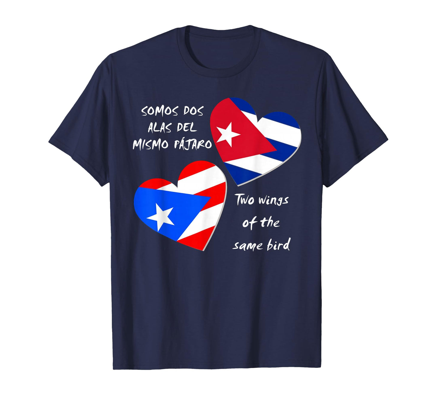 Puerto Rico and Cuba Heart, Two wings of the same bird T-Shirt