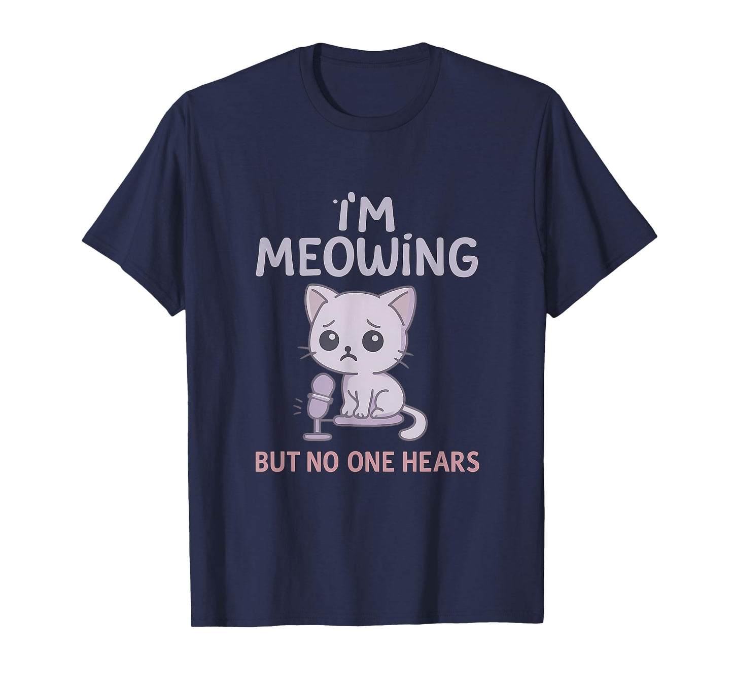 Funny Cat Whisperer Meowing Kitten Graphic T-Shirt