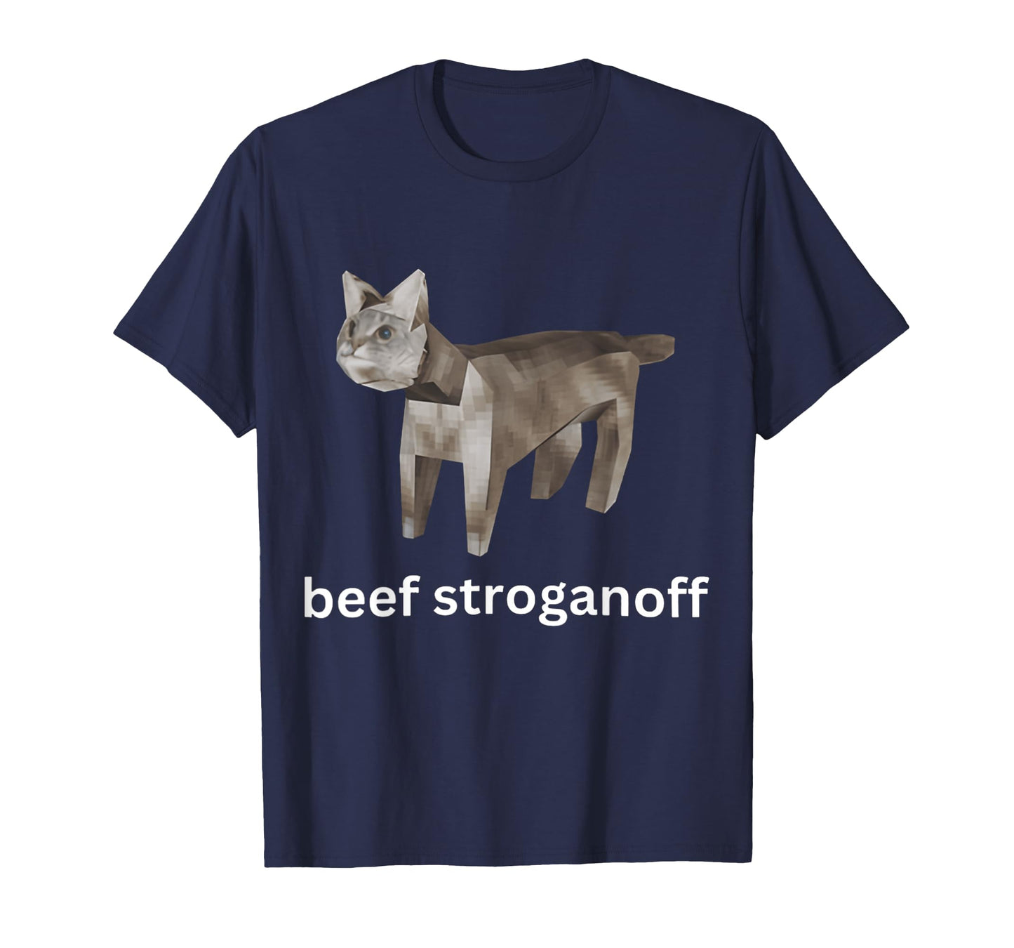 Vintage Beef Stroganoff Cat & FUNNY Meme Cat Men Women Kids T-Shirt