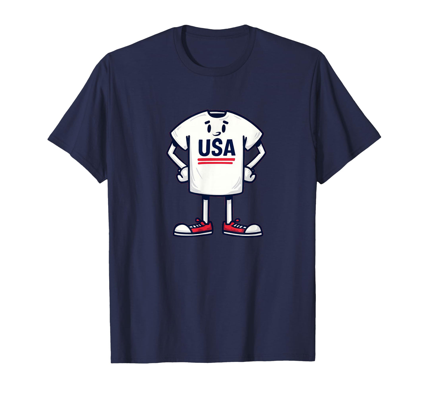 Awesome White Clothe Guy with USA T-Shirt