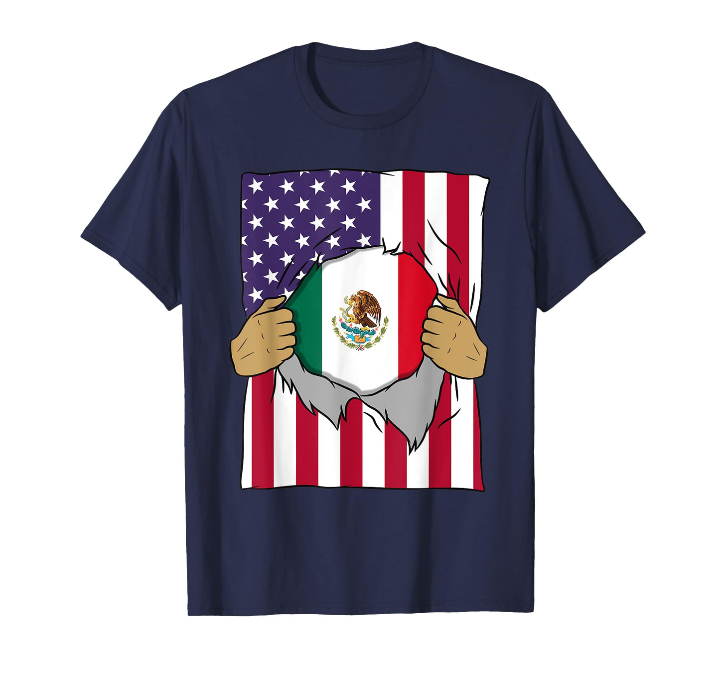 Mexico Flag Blood Inside Me Home Pride Mexican American Gift T-Shirt