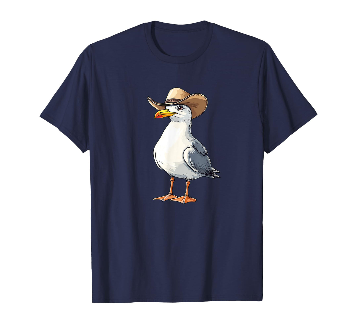 Funny Seagull with Cowboy Hat Costume for Rodeo Lovers T-Shirt