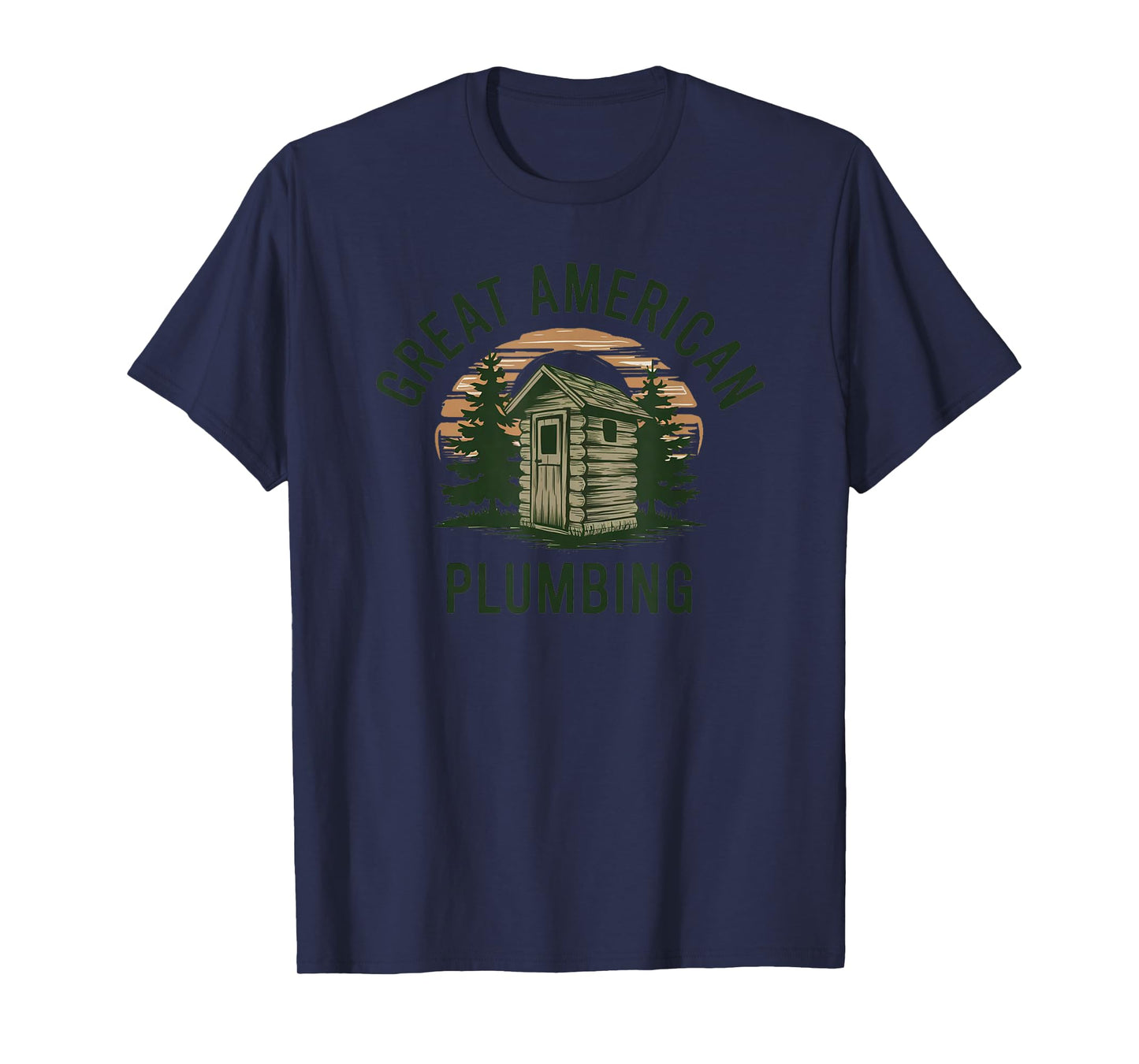 Great American Plumbing Funny Outhouse Tee Country Bathrooms T-Shirt