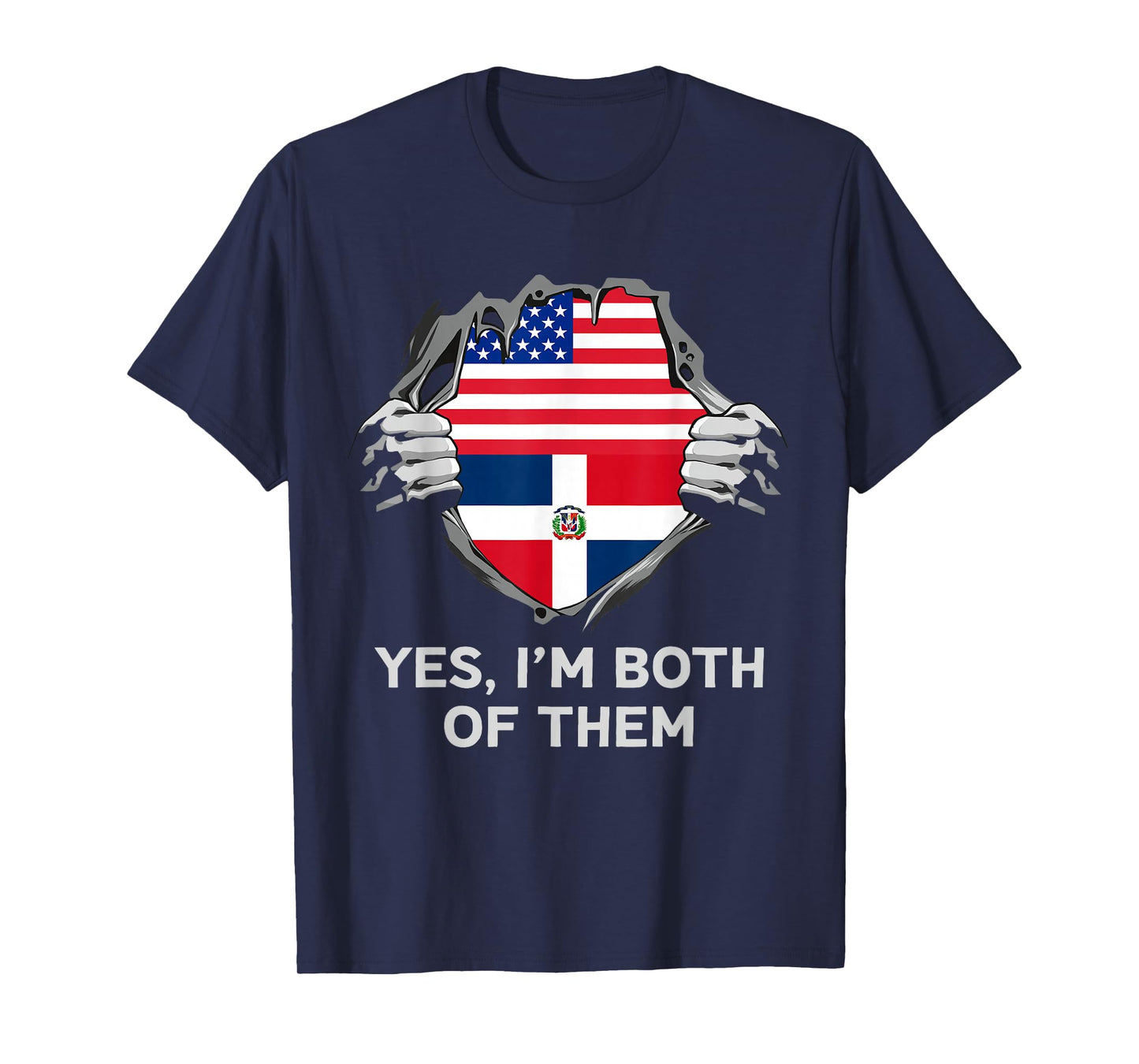 Half American Half Dominican USA Dominican Republic Flag T-Shirt