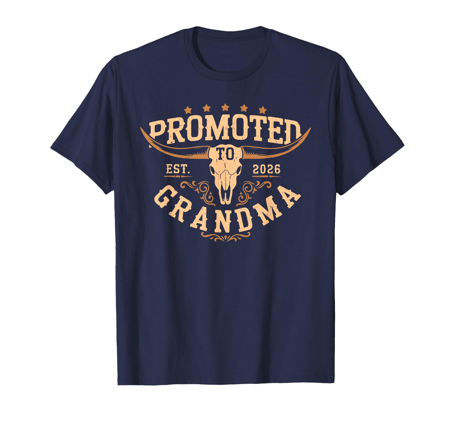 Promoted to Grandma Est 2026 Cowgirl First Time Grandma 2026 T-Shirt