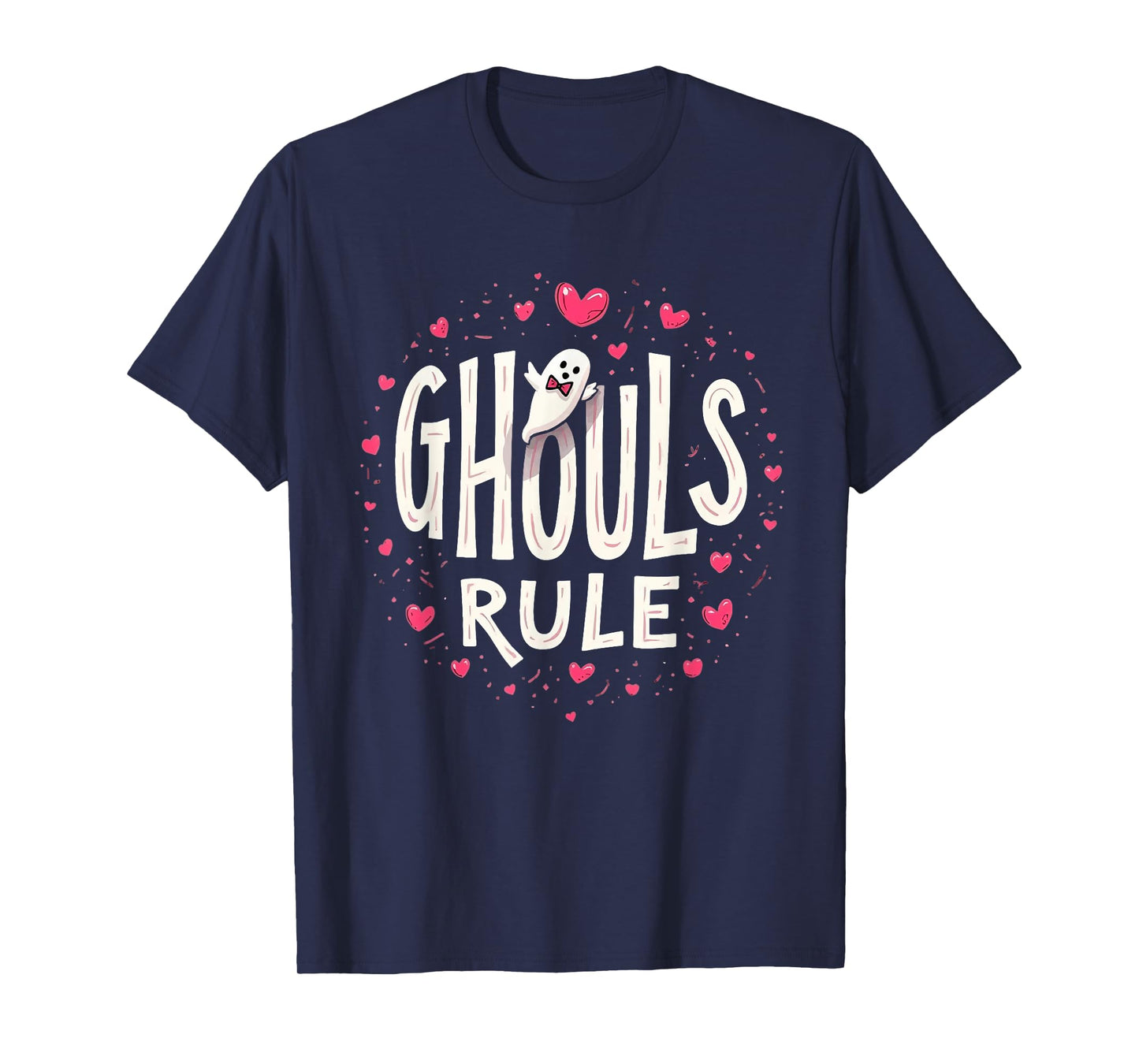 Ghouls Rule - Cute Halloween Girl Ghost Pun T-Shirt