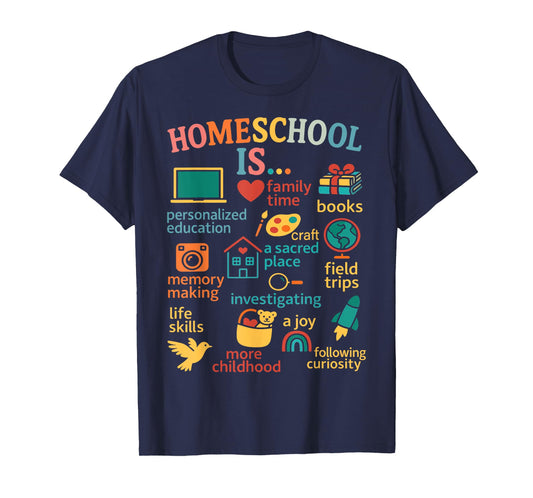 Family Homeschooling New Homeschooler Dad Mom Homeschool T-Shirt