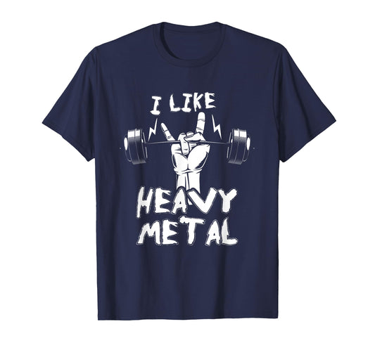 Exercise Fitness Instructor Personal Trainer Gift Heavy Metal Weightlifting Bodybuilding Gym Workout Barbell T-Shirt